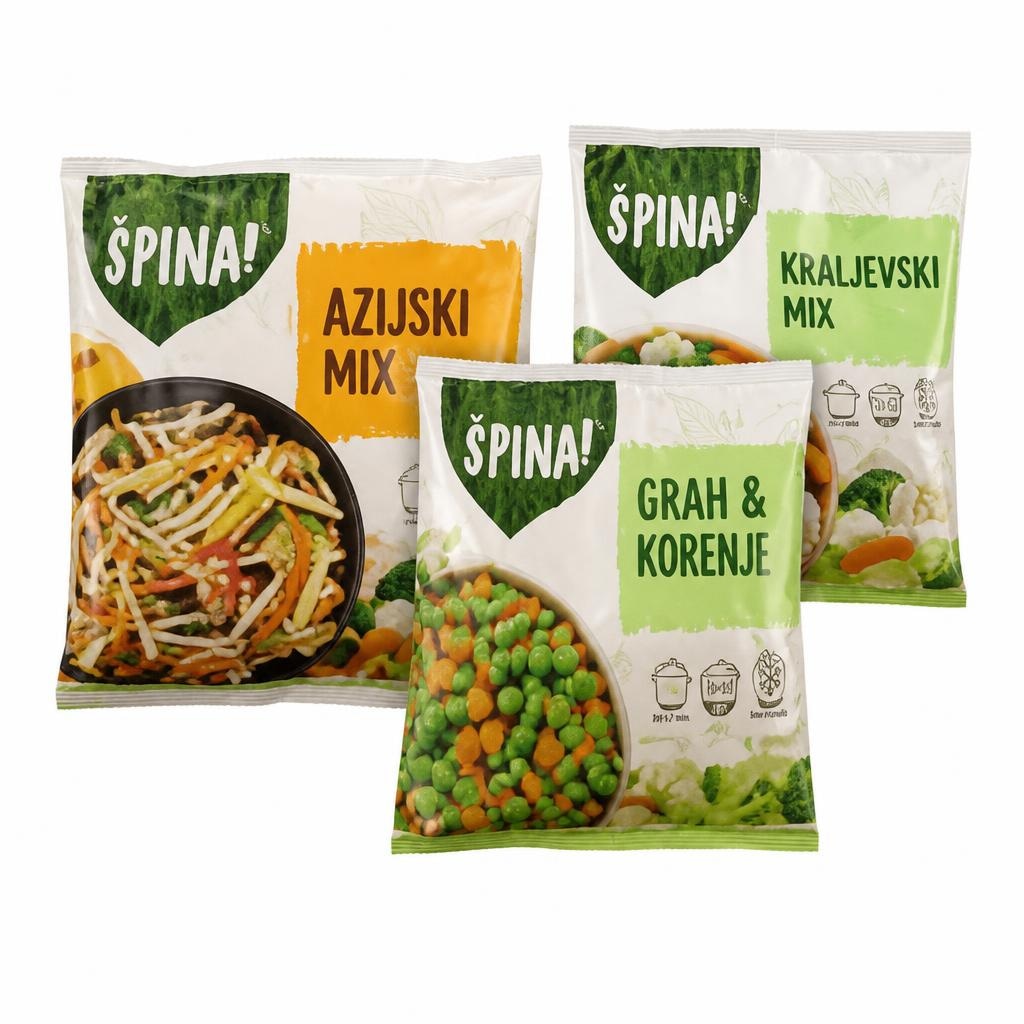 Zelenjavni azijski mix, kraljevski mix ali grah & korenje 400 g O'Plant Akcija v trgovini Spar