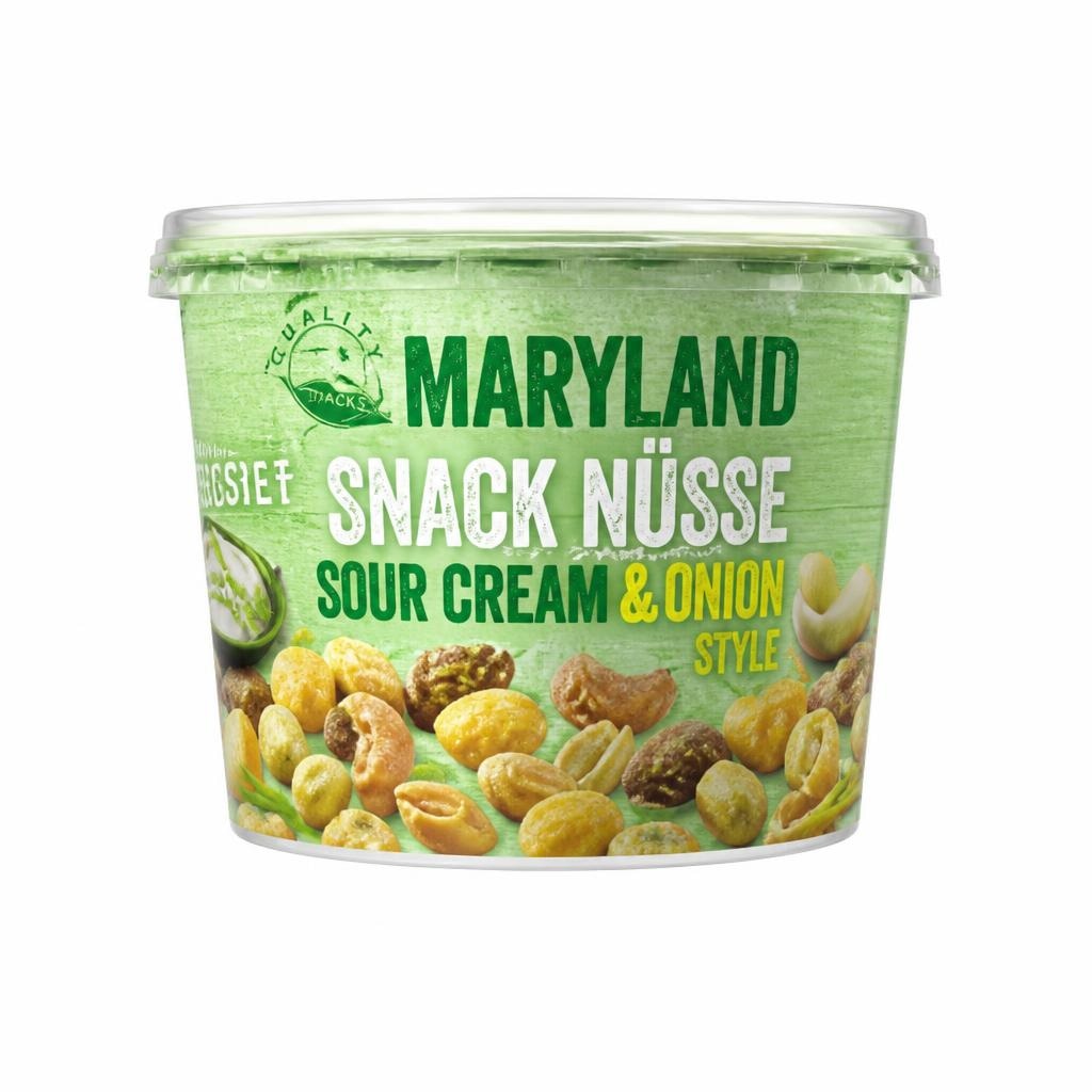 Maryland praženi in soljeni oreščki z okusom kisle smetane in čebule 275 g Akcija v trgovini Regal Shop