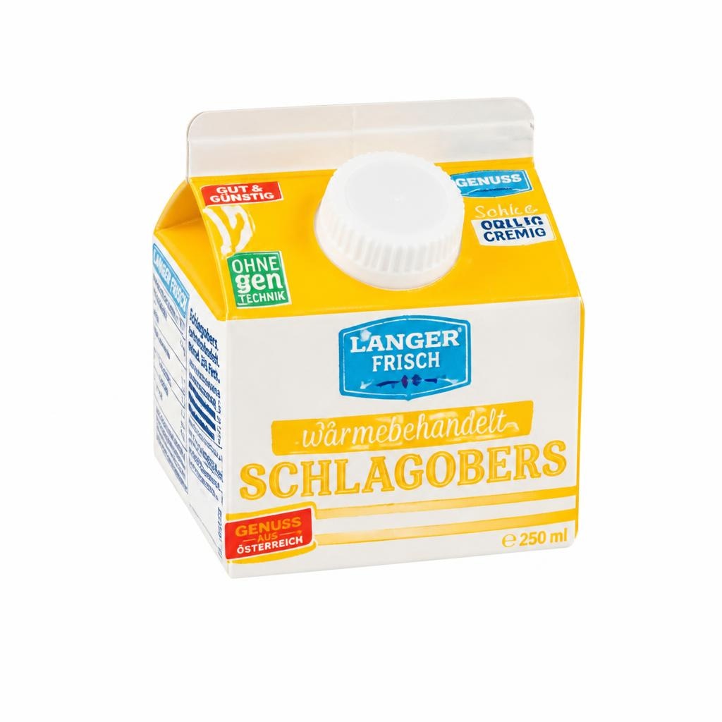 Langer Frisch Schlagobers sladka smetana 250 ml Akcija v trgovini Eurospin