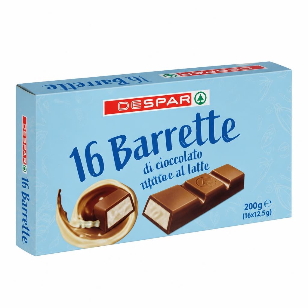 Despar 16 Barrette čokoladice 16/1, 200 g Akcija v trgovini Spar