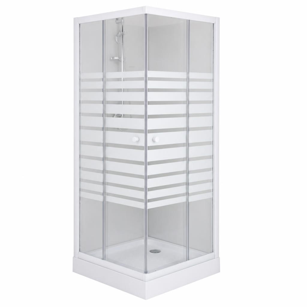 Kvadratna pršna kabina 80 - 90 x 80 - 90 cm, višina 190 cm Akcija v trgovini Bauhaus