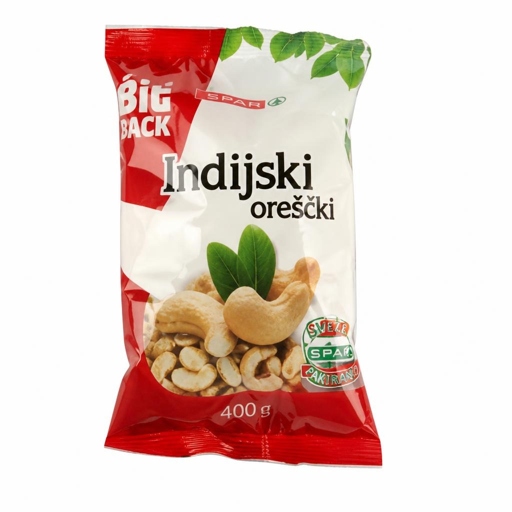 Indijski oreščki 400 g Akcija v trgovini Spar