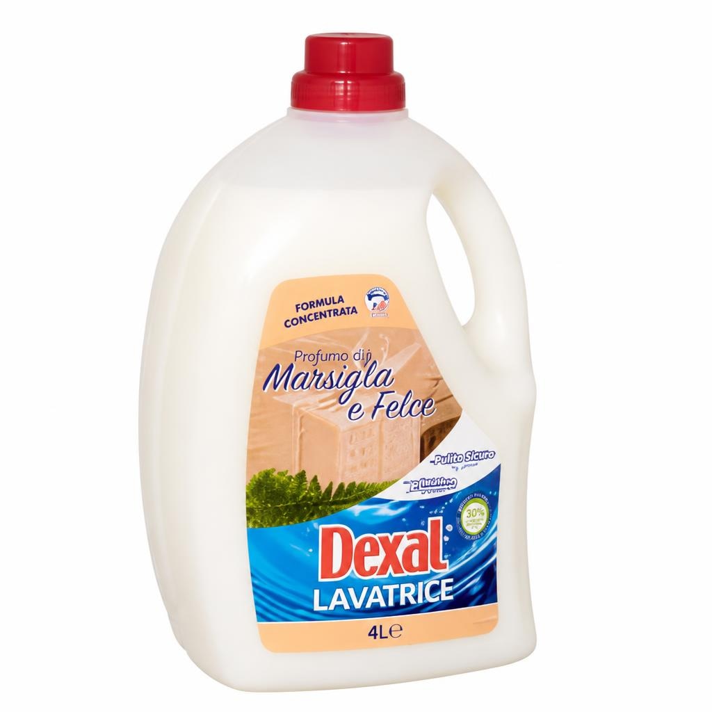 Dexal tekoči detergent za perilo z vonjem marsejskega mila in praprota 4 l Akcija v trgovini Eurospin