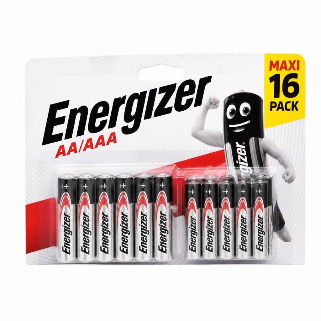 Alkalne baterije Energizer AA/AAA 16/1 16 kosov Akcija v trgovini Pevex