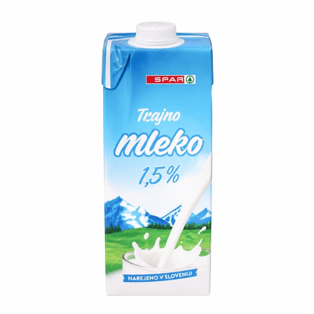Trajno mleko 1 L SPAR Akcija v trgovini Spar
