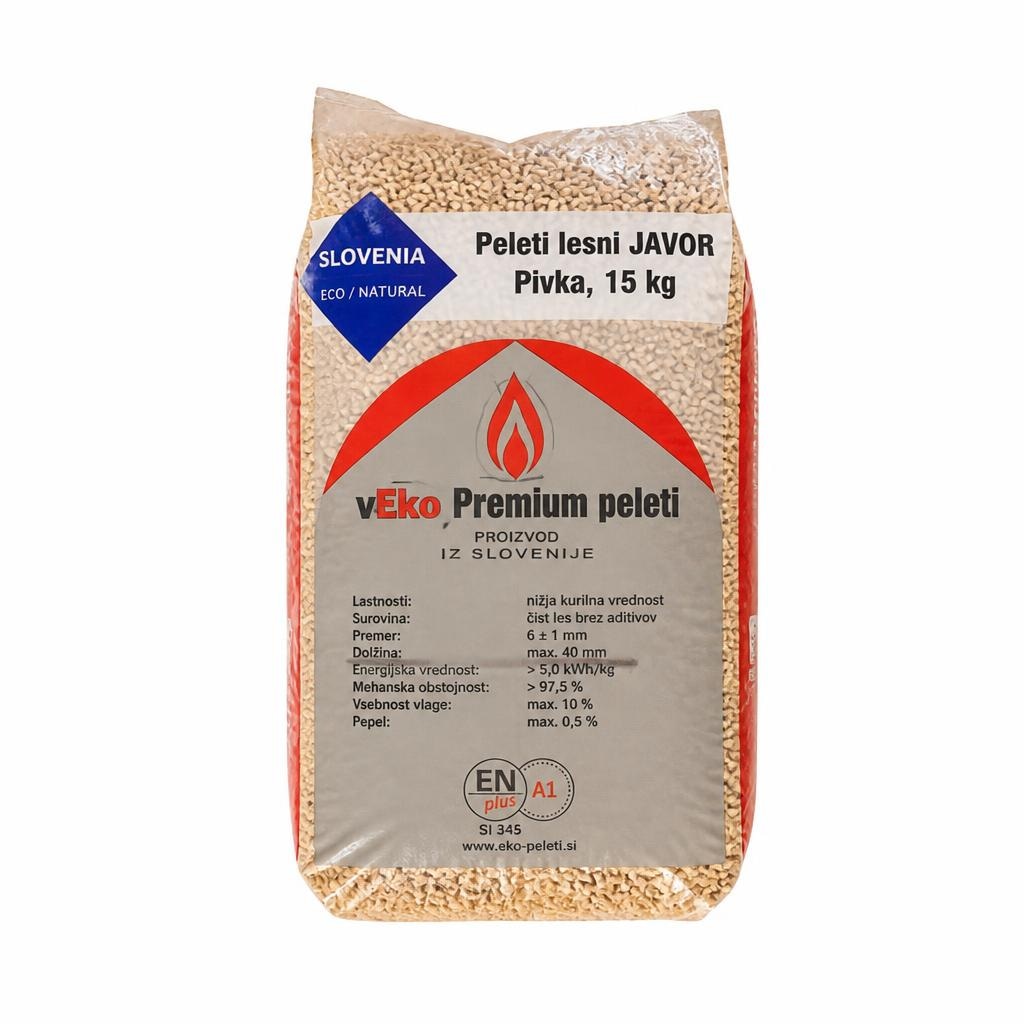 Peleti lesni Javor Pivka 15 kg Akcija v trgovini Jager