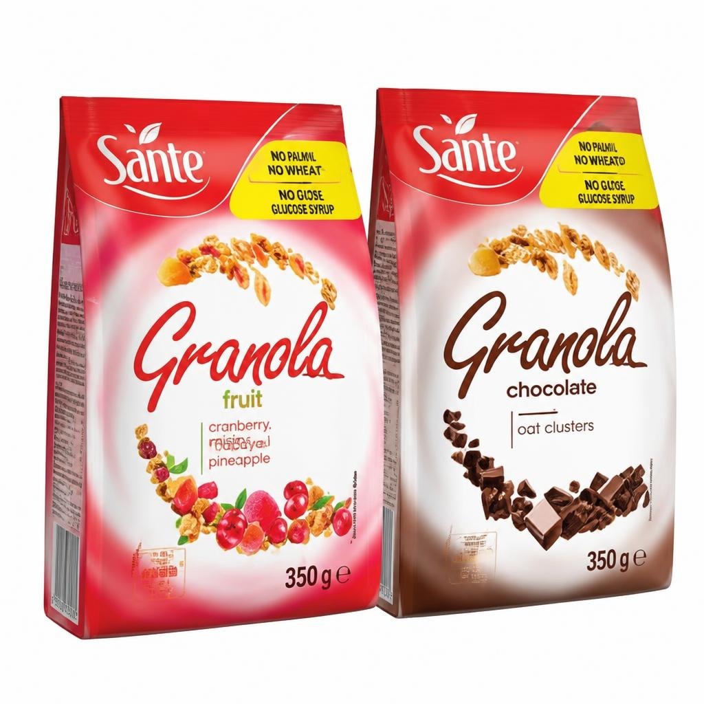 Granola ali kosmiči Sante od 300 g do 350 g Akcija v trgovini Mercator