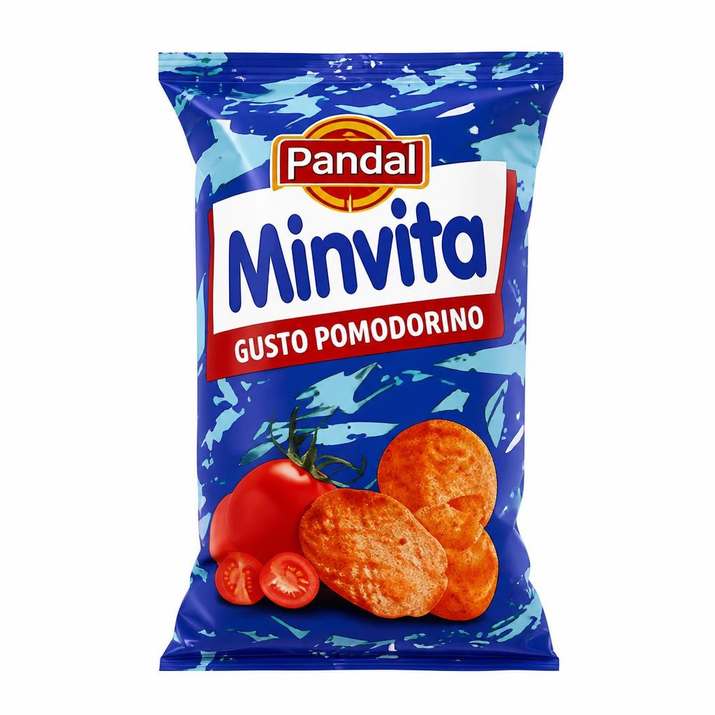 Čips z okusom češnjevih paradižnikov 120 g Pandal Minvita - Akcija v trgovini Eurospin