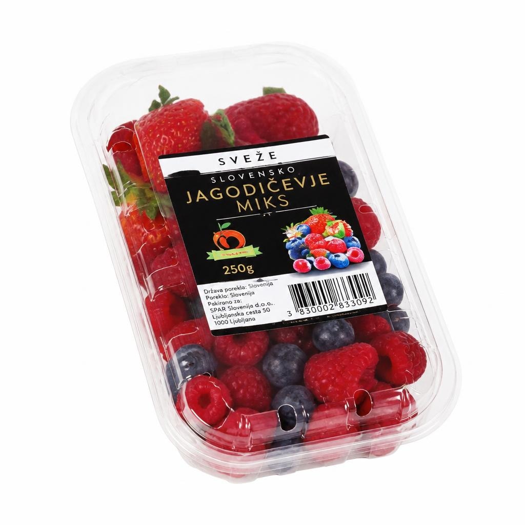 Slovensko jagodičevje miks 250 g - Akcija v trgovini Spar