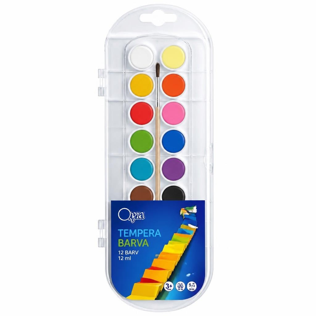 Oya Tempera barva 12x 12 ml Akcija v trgovini E.Leclerc