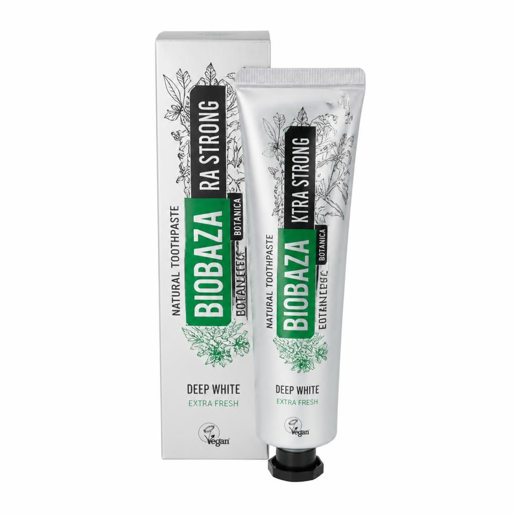 Biobaza Deep White zobna pasta Botanica ali Extra Strong 75 ml Akcija v trgovini Mueller