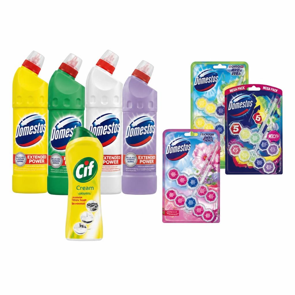 Domestos in Cif čistilno sredstvo Domestos, Cif Akcija v trgovini Tuš