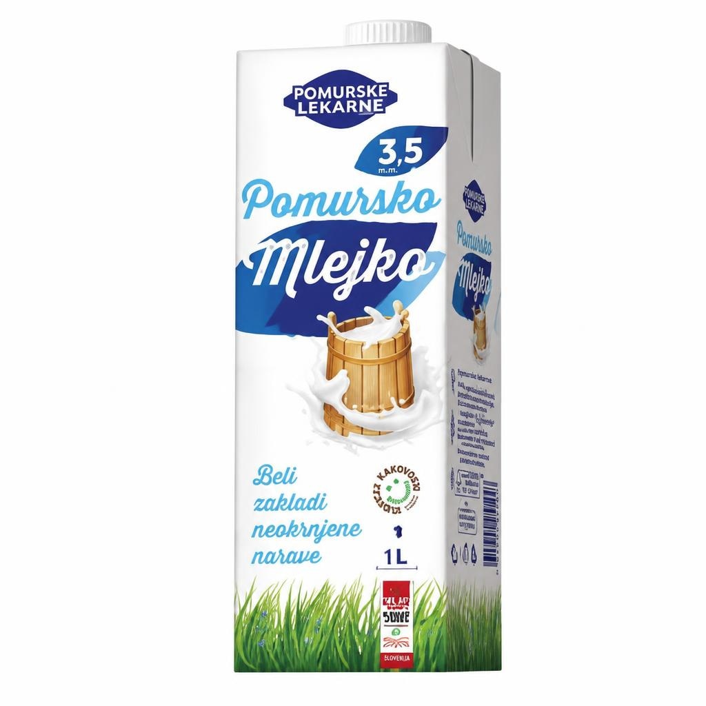 Pomursko mlejko 1 l Pomurske Mlekarne Akcija v trgovini Lidl