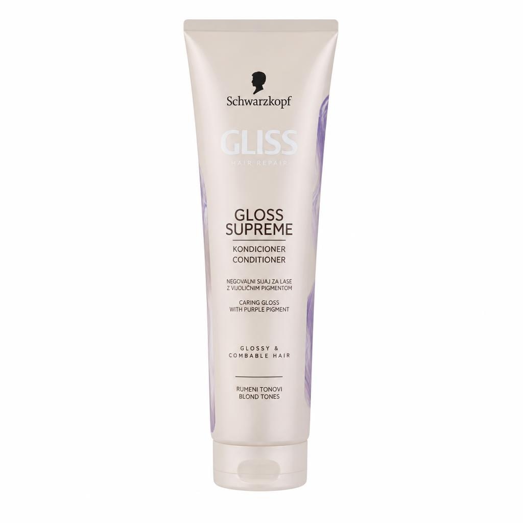 Schwarzkopf Gliss Gloss Supreme negovalni sijaj za lase z vijoličnim pigmentom 145 ml Akcija v trgovini Dm