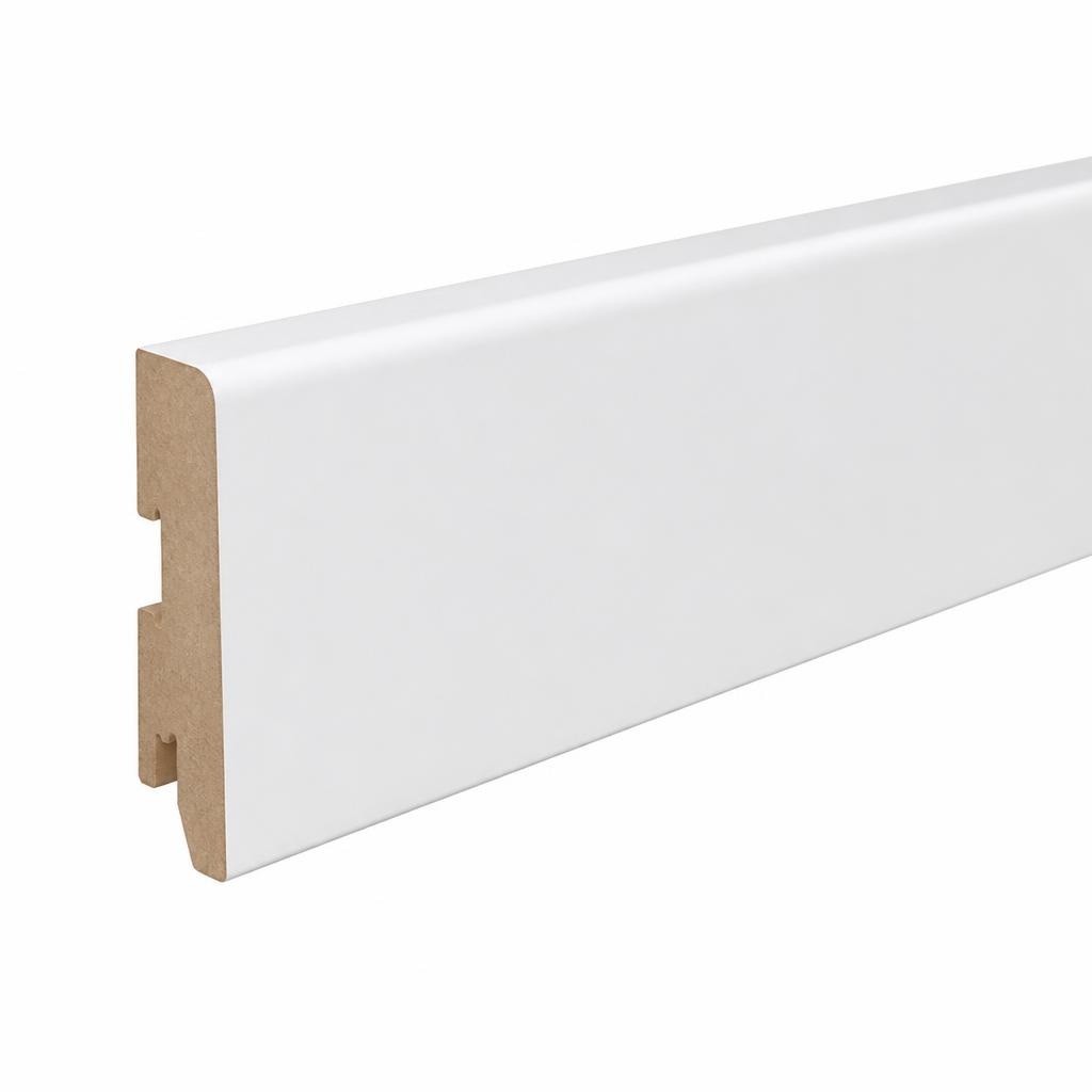 Talna letev K40 C š 19 mm, ravna oblika, MDF prevlečen s folijo, bela, d 2.600 x v 40 mm Akcija v trgovini Bauhaus