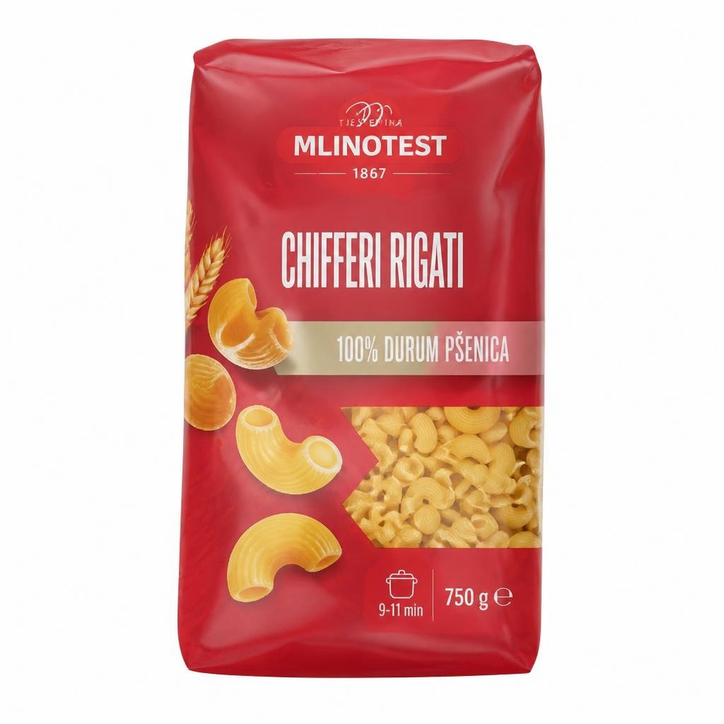 Polžki chifferi rigati 750 g MLINOTEST Akcija v trgovini Spar