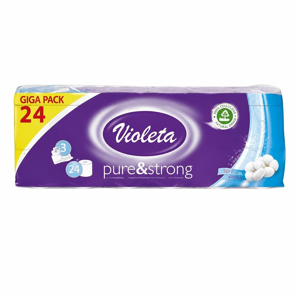 Violeta Toaletni papir Pure & Strong 24 rolic Akcija v trgovini Lidl