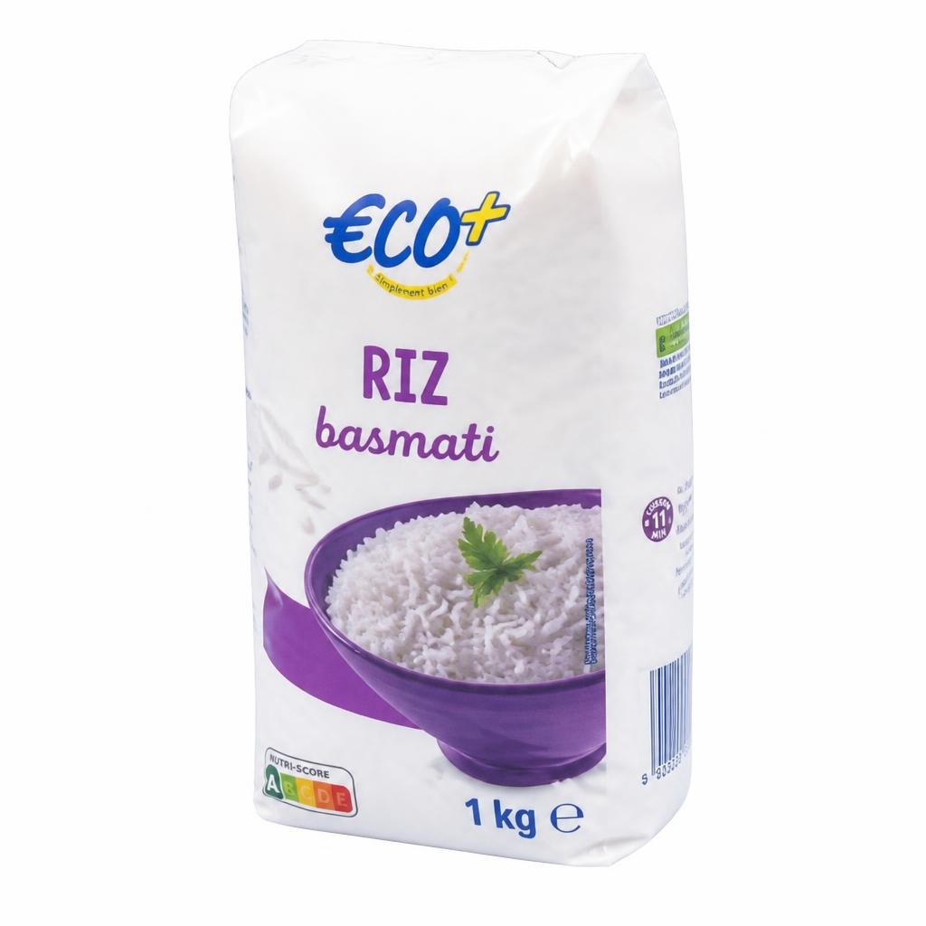 Riž basmati Eco+ 1 kg Akcija v trgovini E.Leclerc
