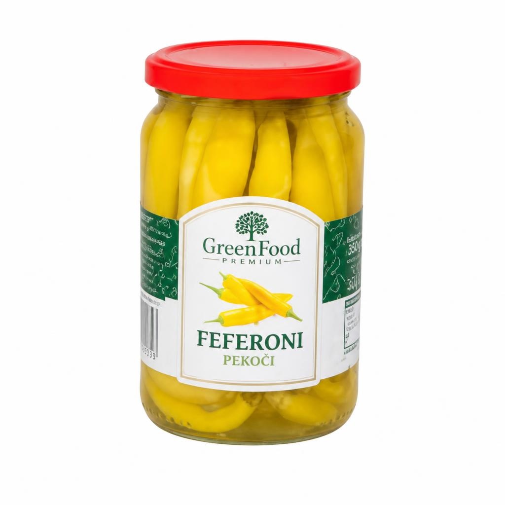 Pekoči feferoni Green Food 330 g - Akcija v trgovini E.Leclerc