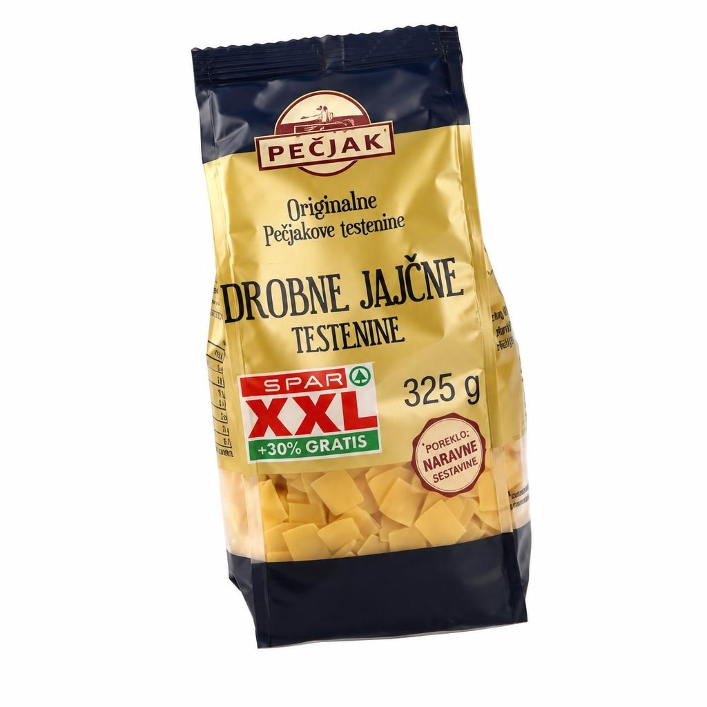Jajčne testnine krpice 325 g Pekarna Pečjak Akcija v trgovini Spar