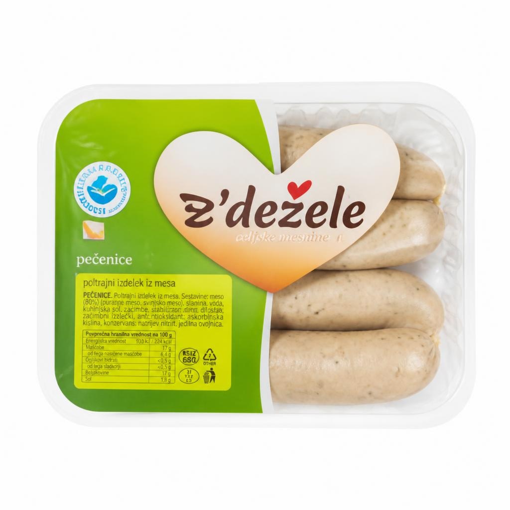 Pečenice Z'dežele 1 kg Akcija v trgovini Tuš