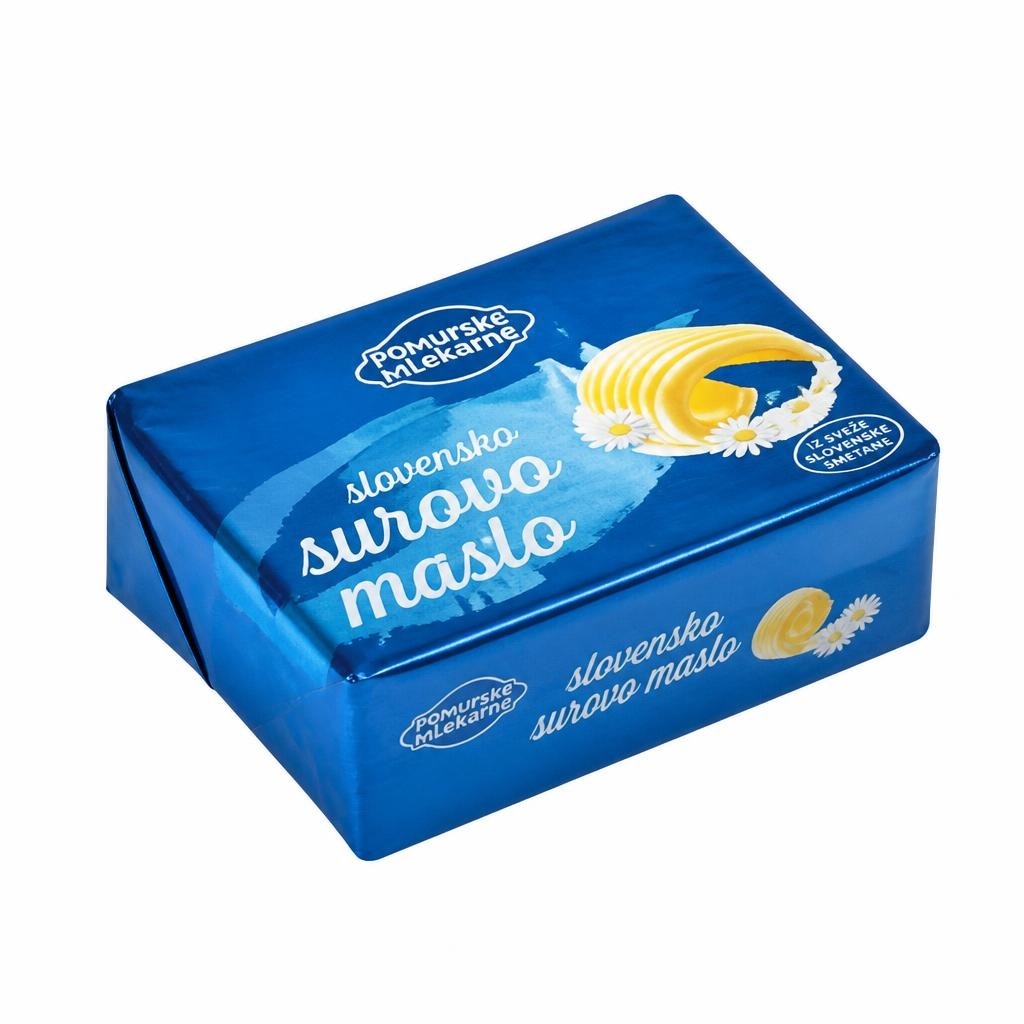 Slovensko surovo maslo 250 g Pomurske Mlekarne Akcija v trgovini Tuš