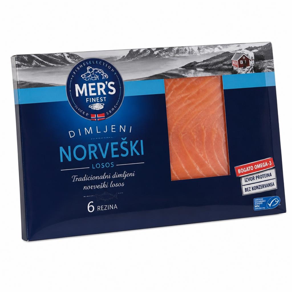 Dimljeni norveški losos 210 g Bons Mers Akcija v trgovini E.Leclerc