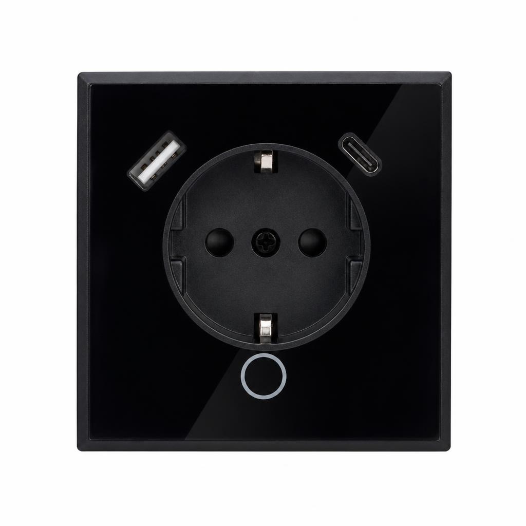 Elektro Smart vtičnica črna ali bela 65 W USB 1XA+2XC ST Akcija v trgovini Jager