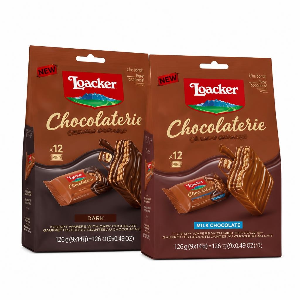 Loacker Chocolaterie vaflji s čokolado različna okusa 114 g Akcija v trgovini Regal Shop