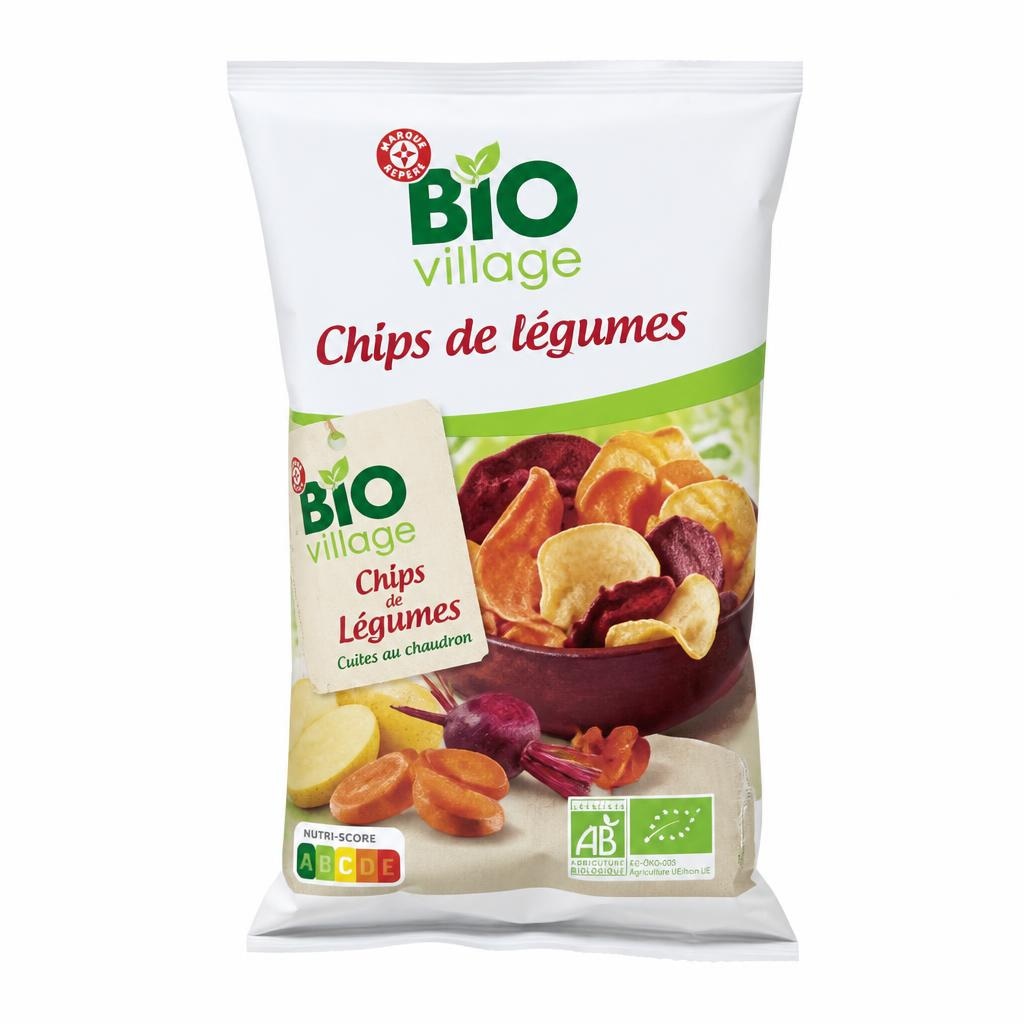 Zelenjavni čips Bio Village 80 g Akcija v trgovini E.Leclerc