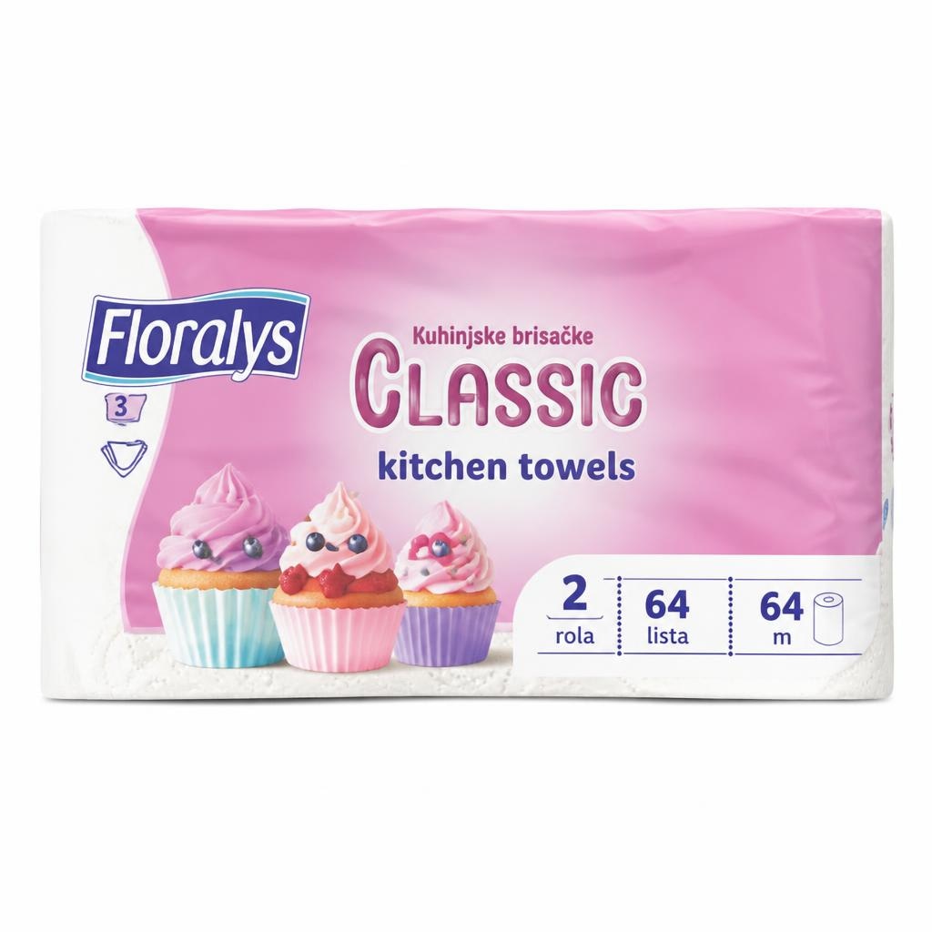 Floralys Kuhinjske brisačke XXL Classic 8 rol Akcija v trgovini Lidl