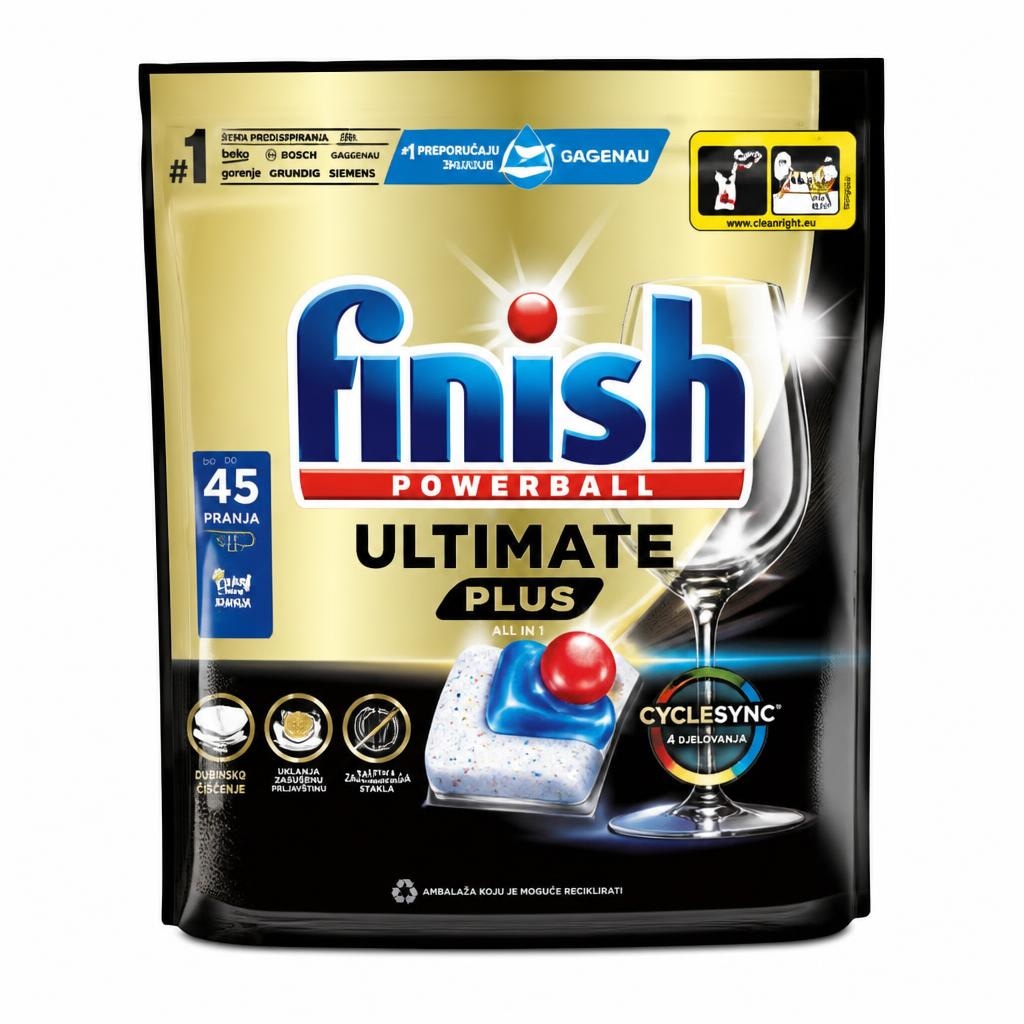 Gel za strojno pomivanje posode Finish Ultimate Lemon 2x 1 l Akcija v trgovini E.Leclerc