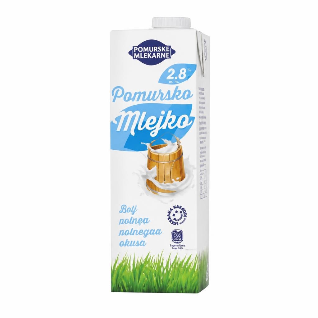 Pomursko mleko 1 l Pomurske Mlekarne Akcija v trgovini E.Leclerc