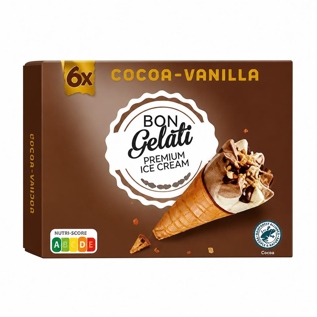 Bon Gelati Korneti 6 x 120 ml - Akcija u trgovini Lidl
