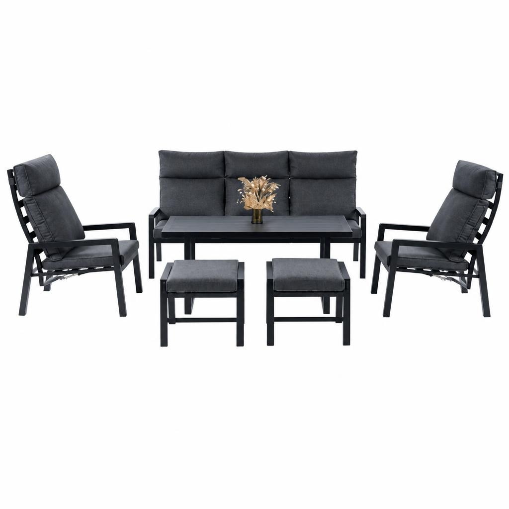 Set Varenna Set, 6 kosov (3-sed 188x70cm, 2 fotelj, 2 tabure, miza 80x140cm) - Akcija v trgovini Harvey Norman