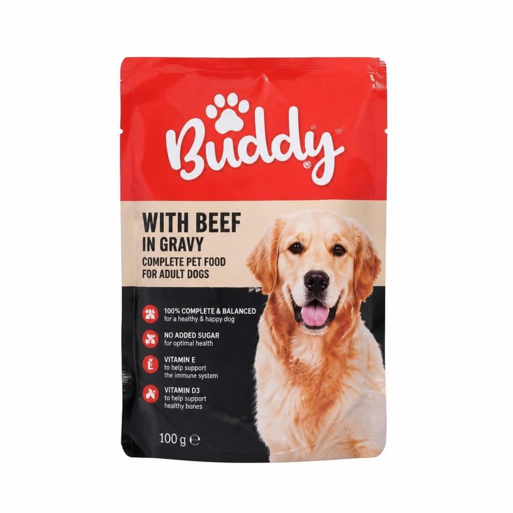 Mokra hrana za odrasle pse Buddy 100 g Akcija v trgovini Mercator