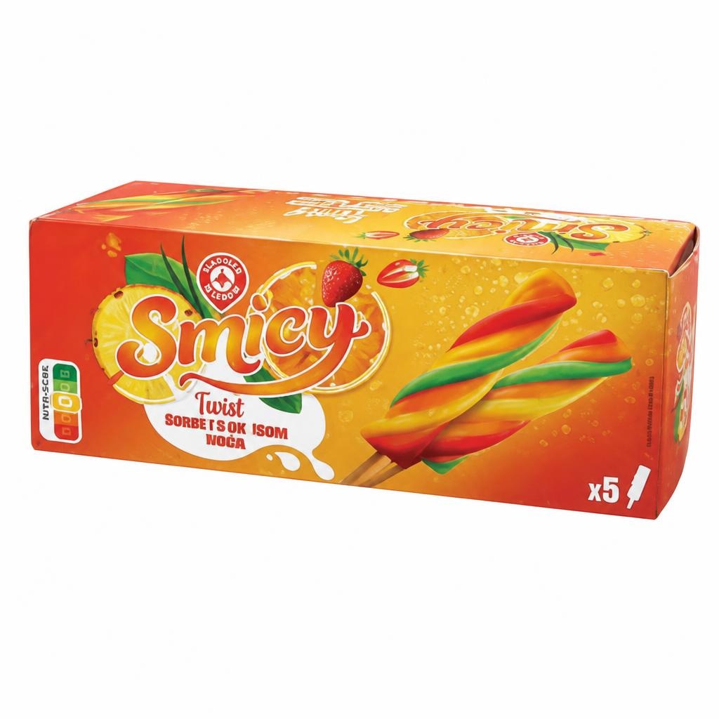 Sadni sorbet na palčki Twist Smicy 5x 75 ml - Akcija v trgovini E.Leclerc