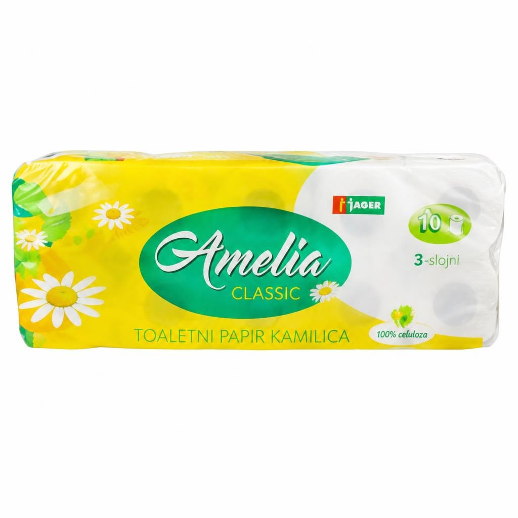 Toaletni papir Amelia Classic Kamilica 10/1 Akcija v trgovini Jager