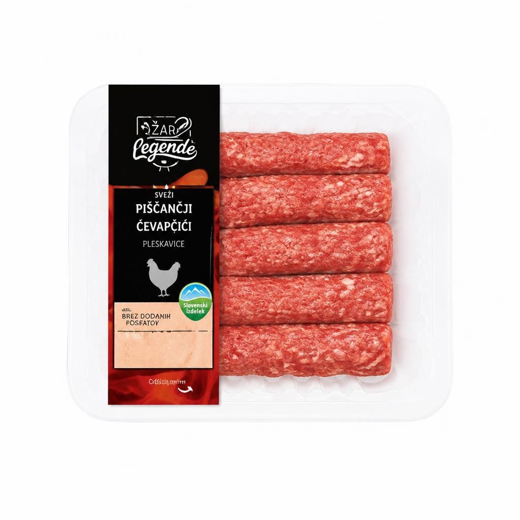 Žar legende sveži piščančji čevapčiči/pleskavice 400 g - Akcija v trgovini Lidl