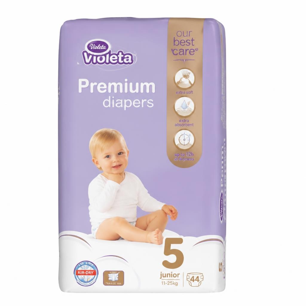Violeta Cotton otroške plenice Akcija v trgovini E.Leclerc