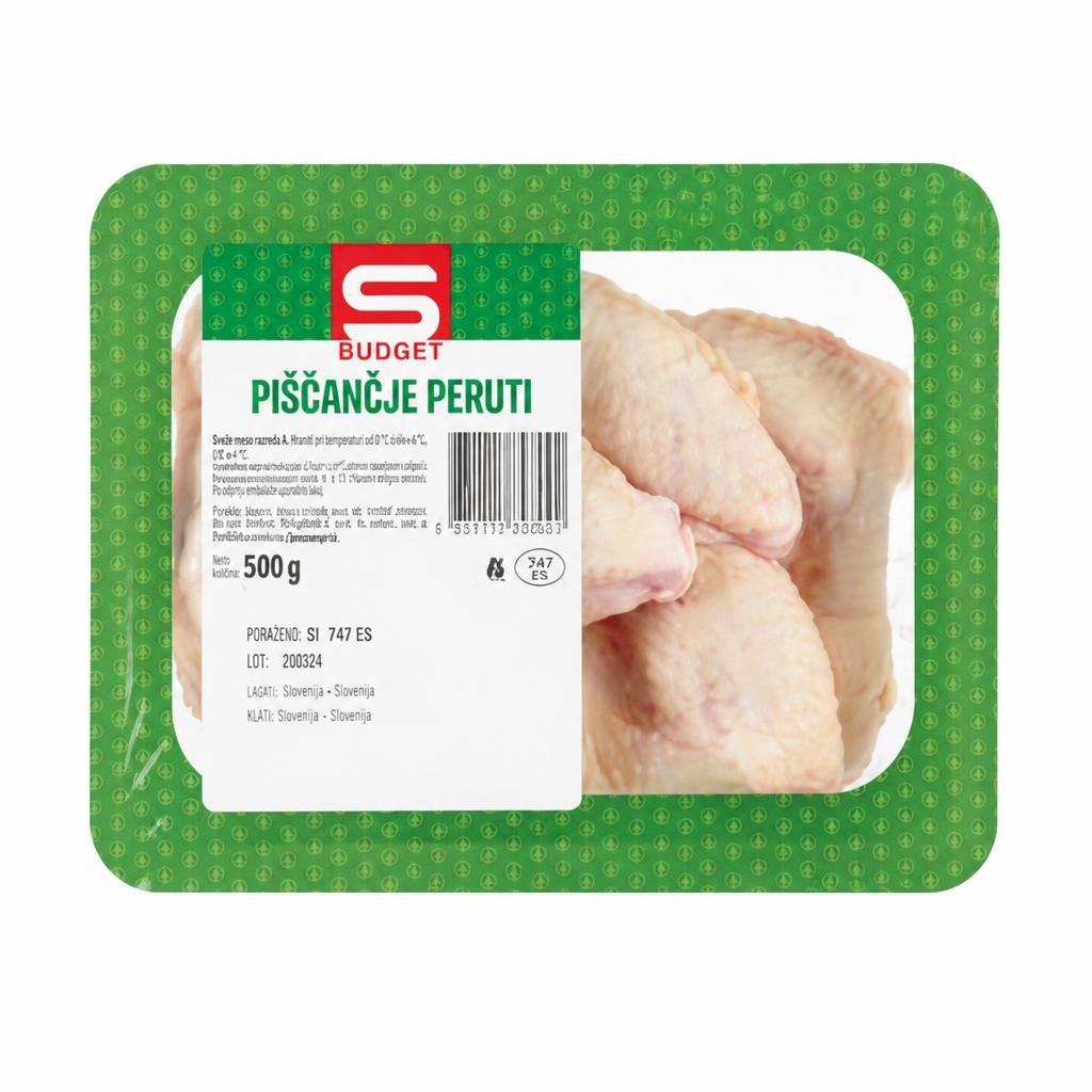 Piščančje peruti 500 g S Budget Akcija v trgovini Spar