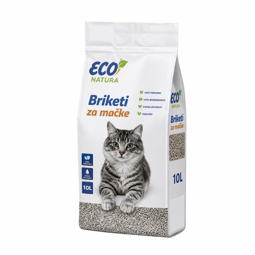 Briketi za mačke Eco 2 kg Akcija v trgovini E.Leclerc