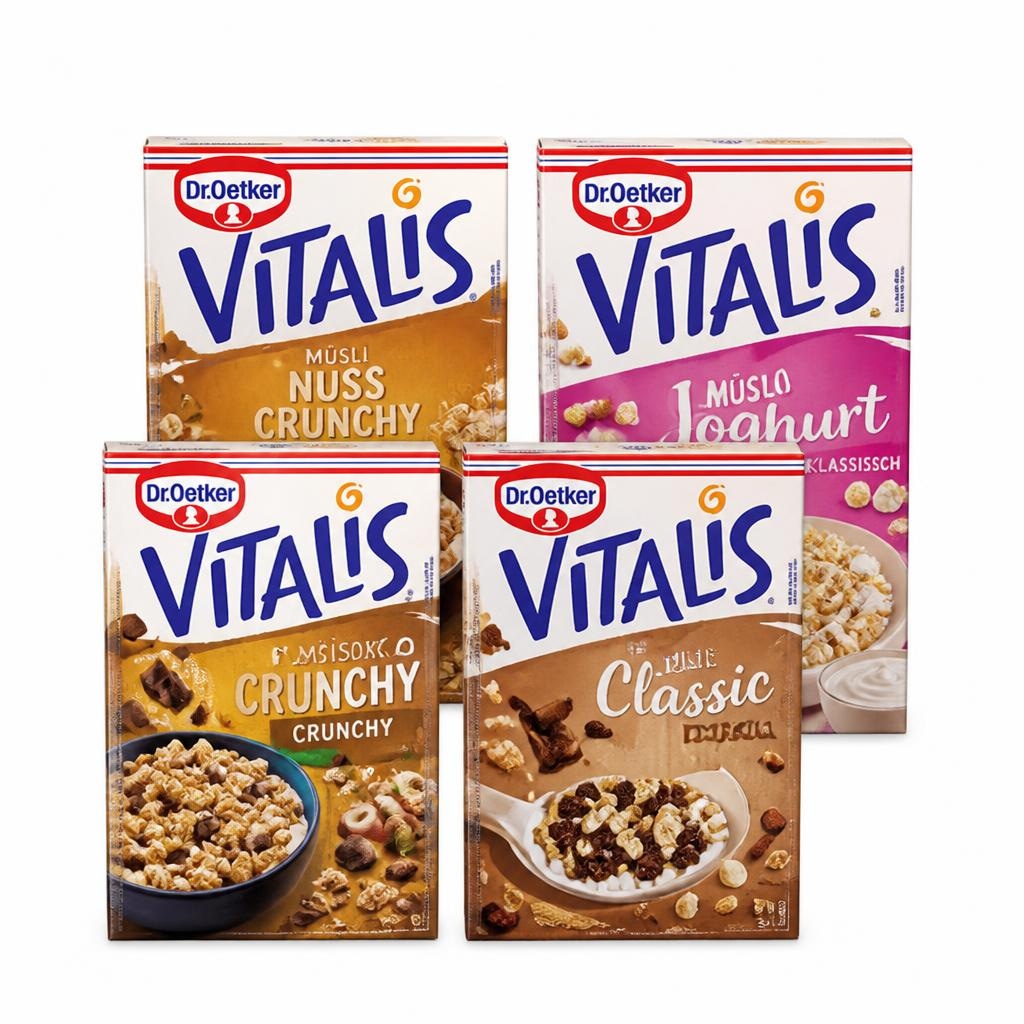 Muesli Vitalis Dr. Oetker 300 g - 450 g Akcija v trgovini E.Leclerc