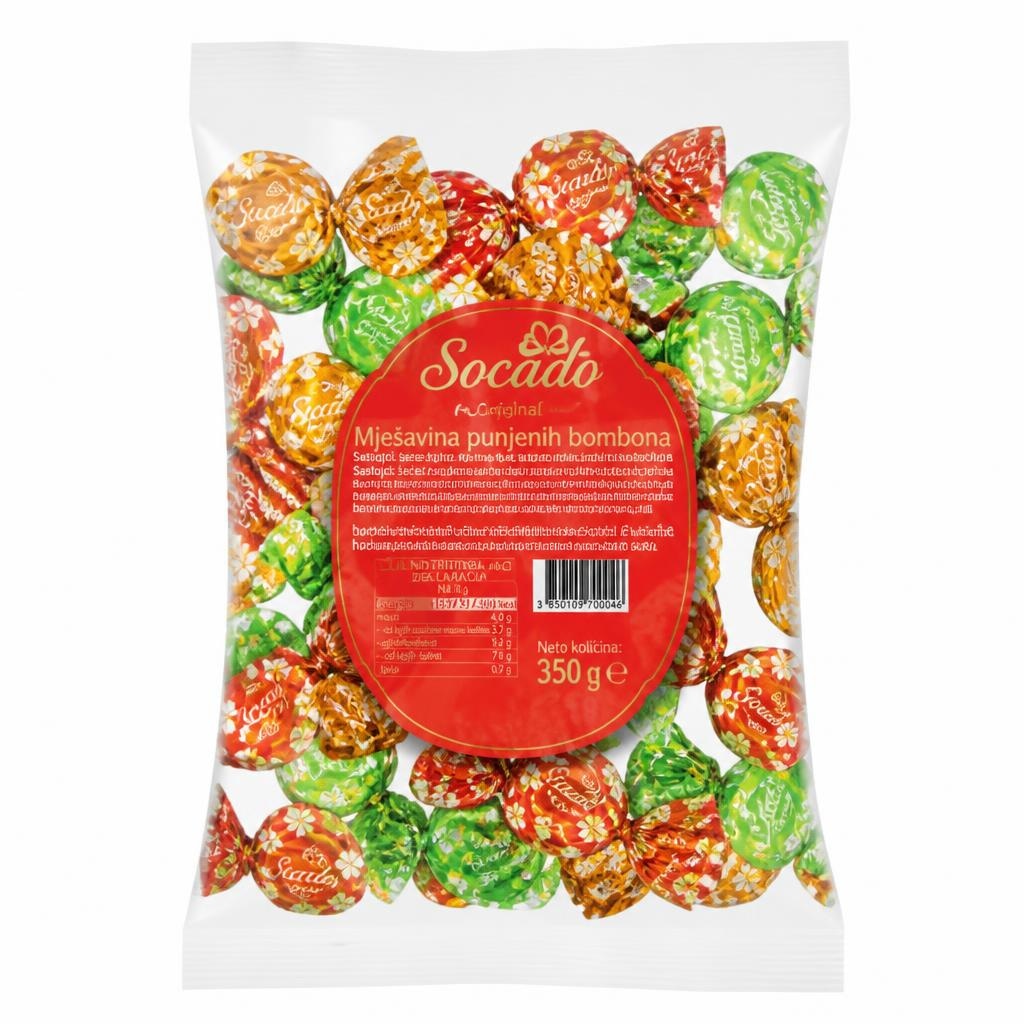 Čokoladni bonboni Socado 350 g Akcija v trgovini Spar
