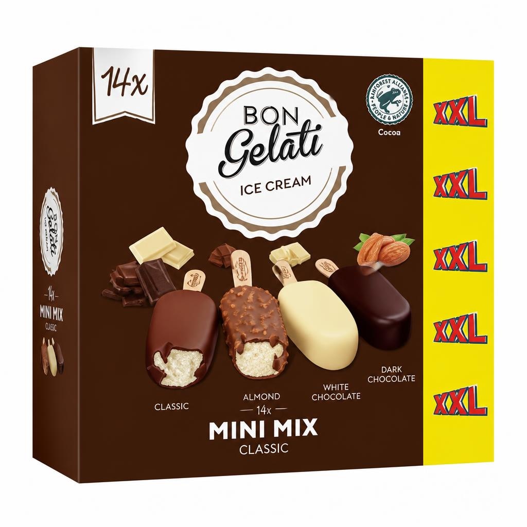 Bon Gelati Sladoled na palčki "Mini Mix" XXL 16 x 50 ml - Akcija v trgovini Lidl