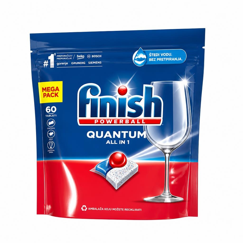 Finish tablete za strojno pomivanje posode 94 tablet, 72 tablet, 60 tablet ali 2x 900 ml Akcija v trgovini E.Leclerc