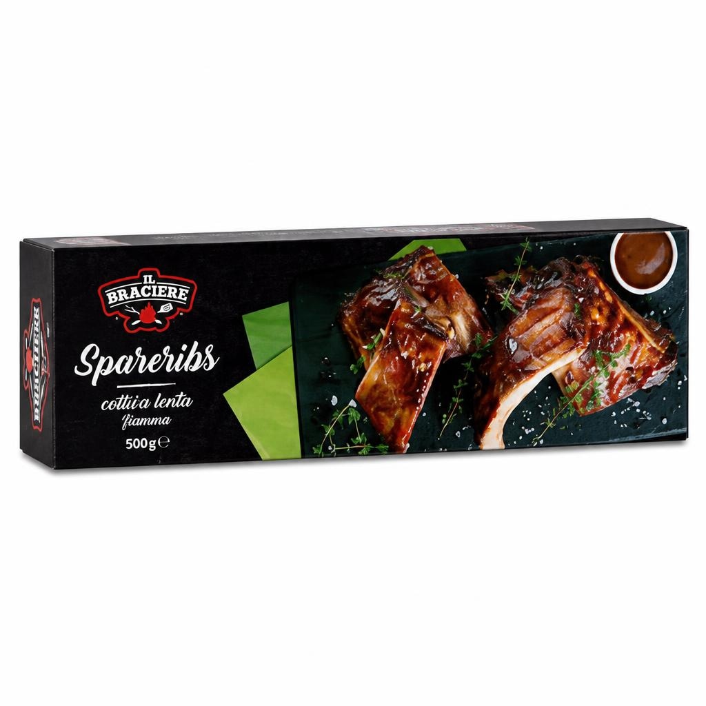 Pripravljena marinirana svinjska rebra 500 g Il Braciere - Akcija v trgovini Eurospin