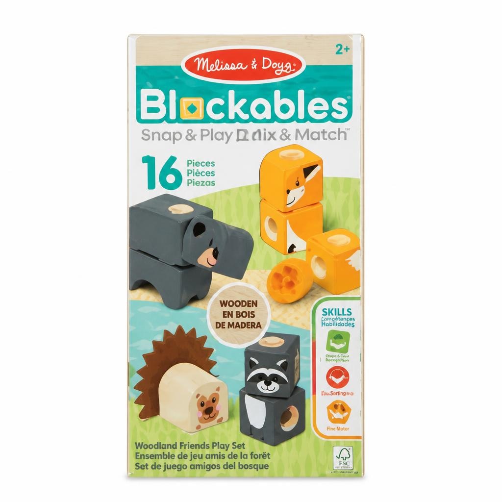 MELISSA & DOUG BLOCKABLES KONSTRUKCIJSKI SET PRIJATELJI GOZDNIH ŽIVALI - Akcija v trgovini Mueller