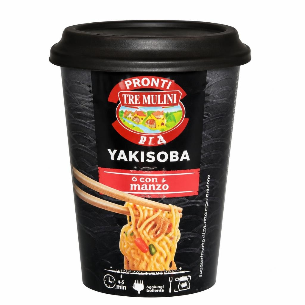 Pronti Tre Mulini instant testenine Yakisoba z govedino 85 g Akcija v trgovini Eurospin