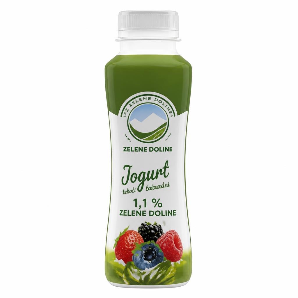 Tekoči sadni jogurt 1,1 % Zelene doline 500 g Akcija v trgovini E.Leclerc